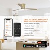 Parrot Uncle 52 Inch Gold Modern Flush Mount Smart Ceiling Fan with Lights and Remote, Works with Alexa and Google Home - 3 of 4