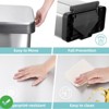 16 Gallon Dual Trash Can 30L+30L Stainless Steel Soft Close Dual Garbage & Recycle Bin - 3 of 4
