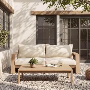 Christopher Knight Home Novara Modern 2 Piece Acacia Patio