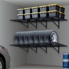 2-Pack Garage Wall Shelves,Heavy Duty Floating Shelves, 150 Lbs Load Capacity Wall Mounted Garage Tool Organizer, Ideal for Shed, Black - 2 of 4