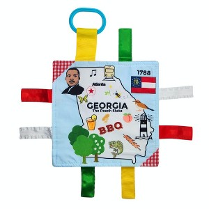Baby Jack The Learning Lovey Georgia State Baby Tag Crinkle Square Toy That Teaches Facts 8" x 8" - 1 of 4