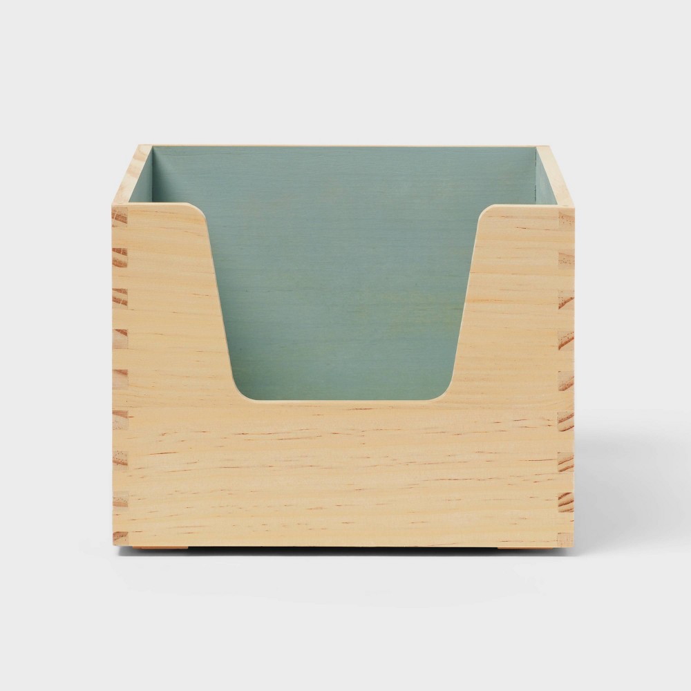 Photos - Other interior and decor Small Stackable Kids' Storage Wood Bin - Pillowfort™