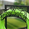 Angel Sar Heavy-Duty Garden Hose Holder, Freestanding Metal Stand with 4 Spikes, Rust-Proof Outdoor Storage Organizer for 150ft Hose, Square Pattern - 4 of 4