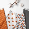 Bacati - Playful Fox Crib Rail Guard Covers set of 2 Orange/Gray - image 2 of 4