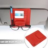 Unique Bargains PU Leather Car Sun Visor Organizer Glasses Holder Card Holder Auto Accessories Pocket Organizer 4.92"x5.91" - 2 of 4