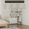 Five-layer bookshelf, wooden bookshelf, ladder-shaped inclined bookshelf, suitable for home, living room, office - 4 of 4