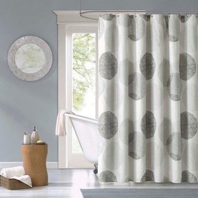 PAGED 72x72 Inch Shower Curtain Modern Cotton Shower Curtain with Striped Print for Bathroom, Machine Washable