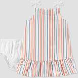 Carter's Just One You® Baby Rainbow Striped Dress - White/Pink