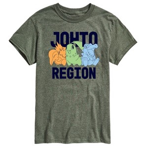 Men's - Pokémon - New Horizons Chikorita Cyndaquil Totodile Johto Region Short Sleeve Graphic T-Shirt - 1 of 4