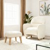 Okak Modern Upholstered Leisure Sofa Accent Chair with Footrest,Soft Padded Lazy Chair Set for Living Room,Bedroom - 4 of 4