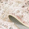 Washable Vintage Soft Non Slip Rectangular Distressed Floral Print Runner Rug Light Taupe 2 x 6(ft) - 4 of 4