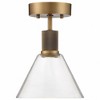 Access Lighting Port Nine 1 - Light Flush Mount in  Antique Brushed Brass - 2 of 4