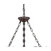 Chloe Lighting Anisoptera Purity Tiffany-Style 3 Light Dragonfly Inverted Ceiling Pendant Fixture 18`` Shade - 4 of 4