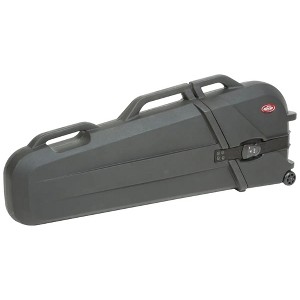 SKB ATA Roto Molded Electric Bass Guitar Hard Case with TSA Locking Latches, Wheels for Easy Transport and Ergonomic Handle, Black - 1 of 4