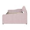 YOOCOZZ Full Size Velvet Upholstered Daybed with Backrest, Armrests and Pull-Out Trundle - 4 of 4
