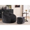 Lyngins Chenille Bean Bag Chairs for Kids and Adults,Comfy Lazy Chairs with Plush Foam and Footrest for Living Room - 3 of 4