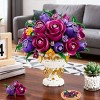 Plaxsoon Purple Rose Bouquet Building Sets for Kids and Adults Aged 10+ - 3 of 4