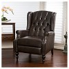Walter Brown Bonded Leather Recliner Club Chair - Christopher Knight ...