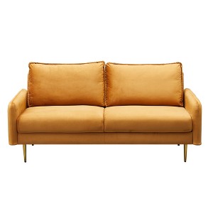 Velvet Sofa Modern Couch Tufted Couch with Metal Legs for Living Room, Bedroom, Office, Playroom - 1 of 4