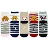 Wrapables Novelty Animal Print Crew Socks (Set of 5), Lovable Puppies - 3 of 3