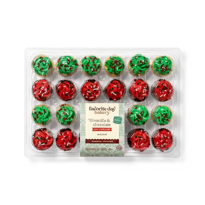 Holiday Assorted Mini Cupcakes - 20oz/24ct - Favorite Day™