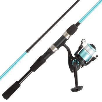RAD Sportz Beginner Spincast Fishing Rod & Reel Combo- 5 Ft. 6 In.  Fiberglass Pole 