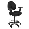 Hampden Furnishings 24.5-34.5" Calliope Collection Comfort Task Stool with Arms Black - 3 of 4