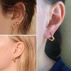 3 Pairs Small Huggie Hoop Earrings Set 14K Gold Hypoallergenic Lightweight Huggie Hoops Earrings for Women Girls - 2 of 4