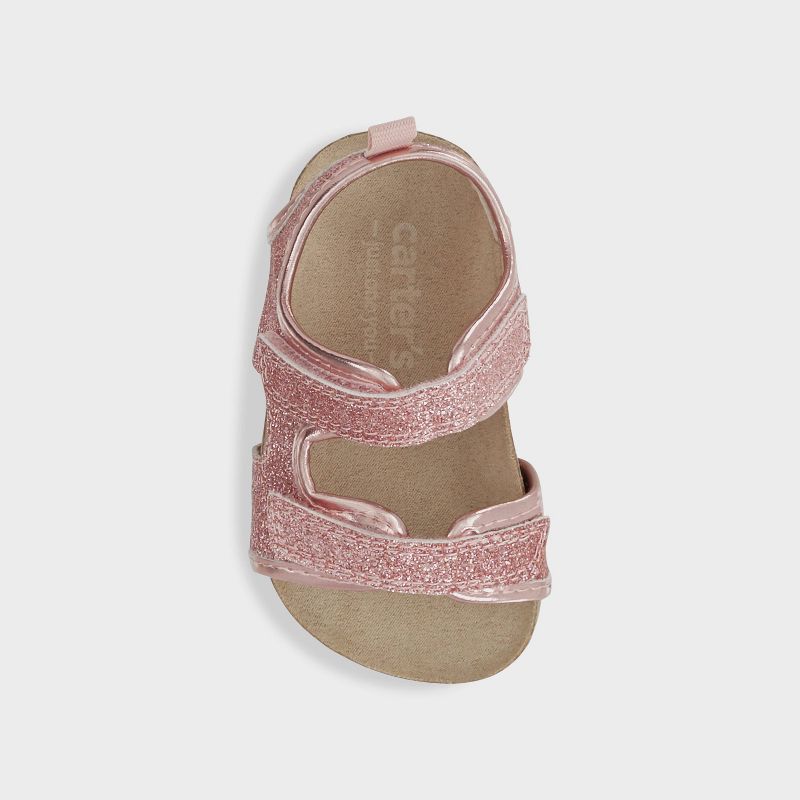 Carter's Just One You® Toddler Girls' First Walker Cork Sandals - Pink, 4 of 6