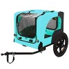 KTMBDW Pet Trailer, Holds Pets Up to 50 or 100 lb, Universal Coupler, Folding Frame, Quick-Release Wheels, Rear Doggy Door, Bike Trailer for Pets - 3 of 4
