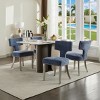 Mid-Century Modern Upholstered Dining Chairs Set of 2, Armless Chairs with Backrest and Metal Legs for Dining Room or Kitchen – The Pop Home - 2 of 4