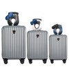 ROBOTIME Luggage, Suitcase Set with Double Spinner Wheels and U-Shaped Pillow, Large Capacity Case for Trips, 3PCS, Silver, 30.31"*19.29"*11.81" - 3 of 4