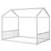 Polibi Montessori Metal House Floor Bed Frame with Vertical Guardrails - 4 of 4