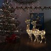 vidaXL Reindeer Christmas Decoration Set of 2 Multicolor Acrylic 47.2in - 2 of 4