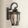 Minka Lavery Rustic Outdoor Wall Light Fixture Black LED 20" Clear Hammered Glass for Post Exterior Barn House Porch Yard Patio - 2 of 2