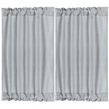 2 Pcs Polyester Blackout Sliding Darkening Curtain Panels - PiccoCasa