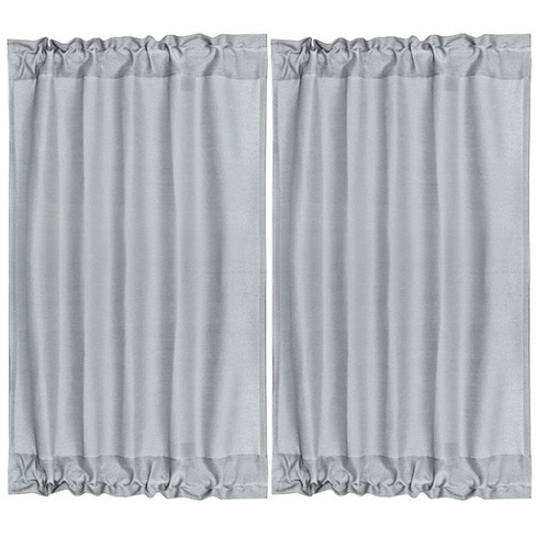 2 Pcs Polyester Blackout Sliding Darkening Curtain Panels - PiccoCasa - image 1 of 2