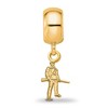 Black Bow Jewelry 14k Yellow Gold Plated Sterling Silver West Virginia Mountaineers NCAA Bead Charm - 2 of 4