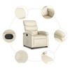 vidaXL Stand up Recliner Chair Cream Faux Leather - 4 of 4
