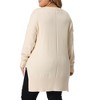 GRACE & GRANDEUR Women's Plus Size Crew Neck Long Sleeve Slit Hem Knit Pullover Sweaters - image 4 of 4