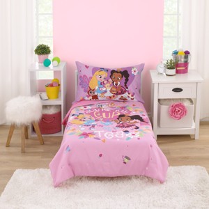 Disney Alice's Wonderland Bakery Tea Party Pink and Purple 4 Piece Toddler Bed Set - 1 of 4