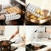 REGALWOVEN Soft Oven Mitts, Heat-Resistant Cooking Gloves, Thick Cotton Lining, Gripping for Baking, Grilling, Kitchen Mitts Set of  2 - 2 of 4