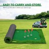 NAYSAYE Golf Trainers 12x5 FT Golf Putting Green Mat with 3 Holes Flags and Cups for Indoor Outdoor, Green, 141.73"*59.06"*1.97" - 4 of 4