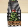 Unique Bargains Christmas Table Runner Black White Green Brown 72"x13" 1 Pc - 4 of 4