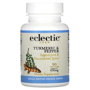 Eclectic Herb Freeze-Dried, Turmeric & Pepper, 430 mg, 90 Veg Caps - 1 of 2
