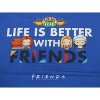 Bioworld Friends TV Life Is Better With Friends Boy's Royal Blue T-shirt - 2 of 2