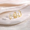 14K gold-plated clip-on earrings, stylish cubic zirconia ear cartilage hoop earrings, Christmas gift set - 4 of 4