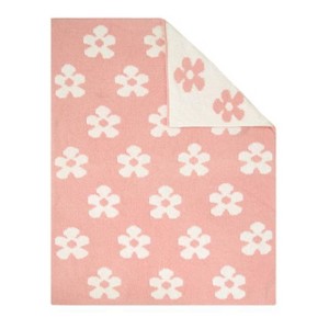 Chenille Blanket - Pink Floral - 1 of 3