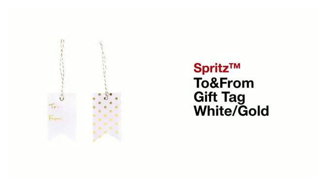 To &#38; From White/Gold Gift Tag - Spritz&#8482;, 2 of 5, play video