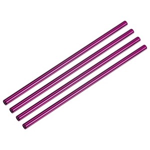 Unique Bargains Smooth Large Coffee Juice Reusable Metal Straw 4 Pcs - 1 of 3